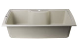 ALFI brand AB3520DI-B Biscuit 35" Drop-In Single Bowl Granite Composite Kitchen Sink