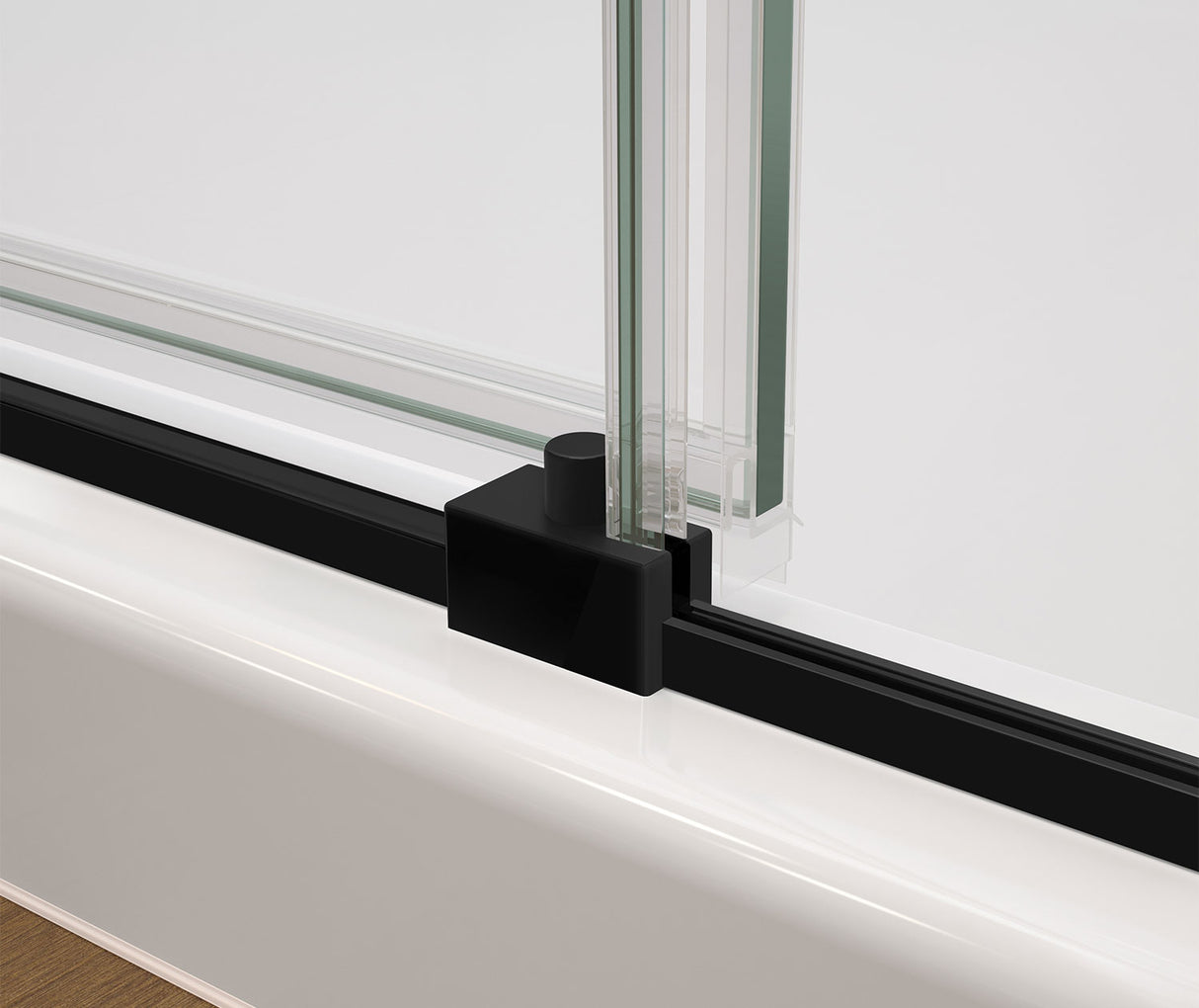 MAAX 135870-900-340-000 Nebula 44 ½-46 ½ x 78 ¾ in. 8mm Sliding Shower Door for Alcove Installation with Clear glass in Matte Black