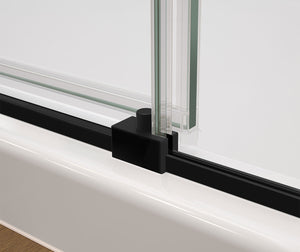 MAAX 135870-900-340-000 Nebula 44 ½-46 ½ x 78 ¾ in. 8mm Sliding Shower Door for Alcove Installation with Clear glass in Matte Black