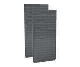 MAAX 103378-301-019 Utile 3636 Composite Direct-to-Stud Two-Piece Corner Shower Wall Kit in Metro Thunder Grey