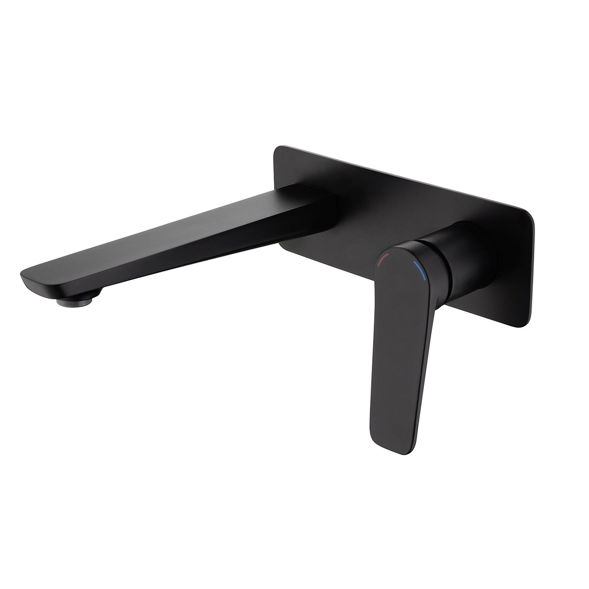 DAX Brass Wall Mount Single Handle Bathroom Faucet, Matte Black DAX-65127-BL
