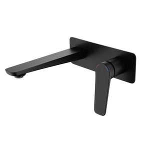 DAX Brass Wall Mount Single Handle Bathroom Faucet, Matte Black DAX-65127-BL