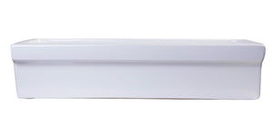 ALFI brand AB36TR  36" White Above Mount Fireclay Bath Trough Sink