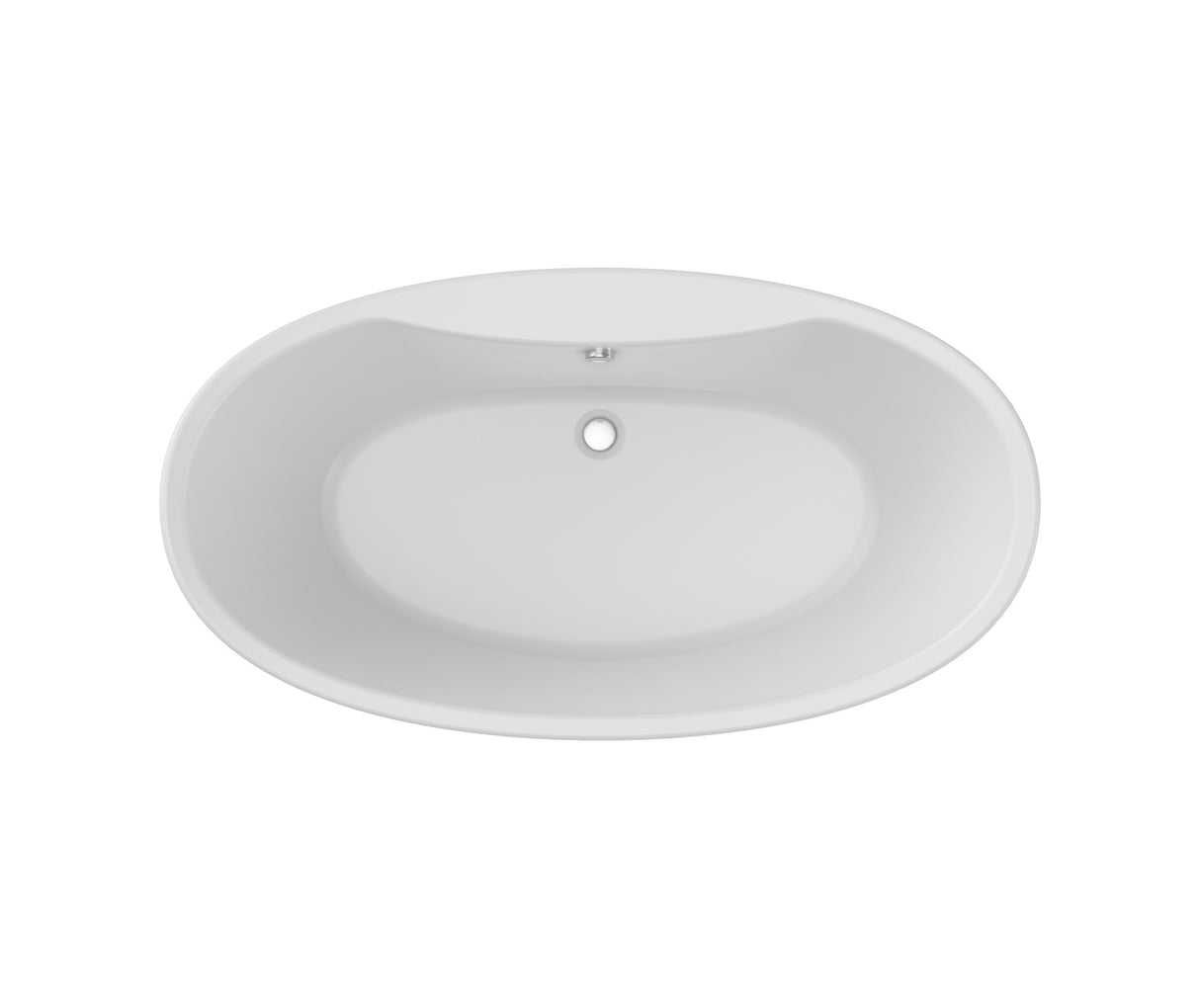 MAAX 106193-000-002-126 Delsia 6636 AcrylX Freestanding Center Drain Bathtub in White with Thundey Grey Skirt