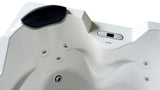 EAGO AM113ETL-L 5.5 ft Left Corner Acrylic White Whirlpool Bathtub for Two