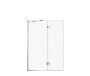 MAAX 137502-900-084-000 Edge Duo 42 x 58 in. 8 mm Pivot Tub Screen for Alcove Installation with Clear glass in Chrome
