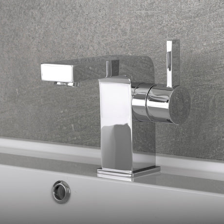 DAX Brass Single Handle Bathroom Faucet, Chrome DAX-8227