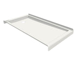 MAAX 410006-506-001-000 B3Round 6036 Acrylic Tunnel Shower Base in White with Center Drain