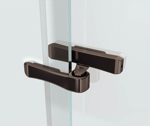 MAAX 136883-900-173-000 Reveal 71 51 ½-54 ½ x 71 ½ in. 8mm Pivot Shower Door for Alcove Installation with Clear glass in Dark Bronze