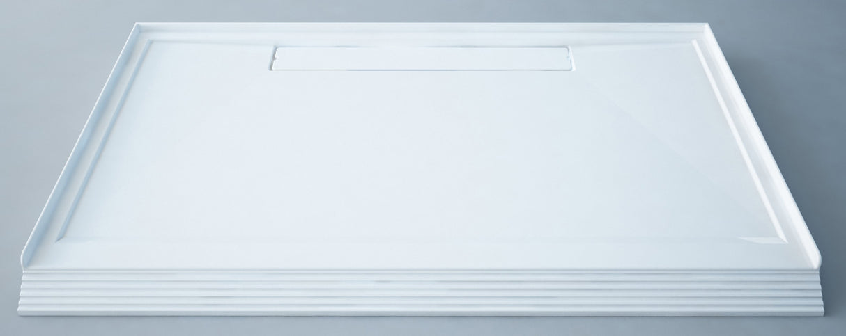 ANZZI SWAZ009WH-014WC Lex-Class 60 in. x 74 in. Shower Wall Surround and Base in White