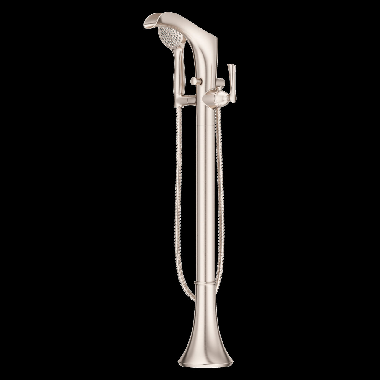 Rhen Tub Filler with Handshower in Brushed Nickel