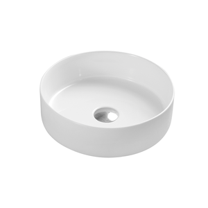 DAX Ceramic Round Bathroom Vessel Basin, 14", Matte Black DAX-CL1277-BM
