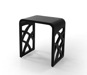 DAX Solid Surface Bath Stool - 16-3/4 x 16-3/4 x 9-1/16 inches DAX-ST-05-B