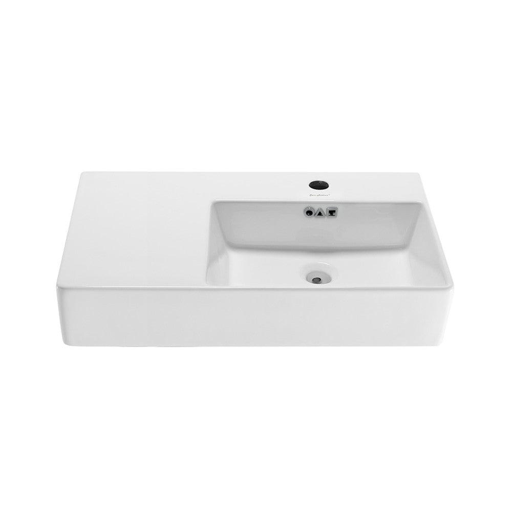 St. Tropez 36" Left Side Faucet Wall-Mount Bathroom Sink