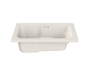 MAAX 100074-103-007 Lopez 6636 Acrylic Alcove End Drain Aeroeffect Bathtub in Biscuit