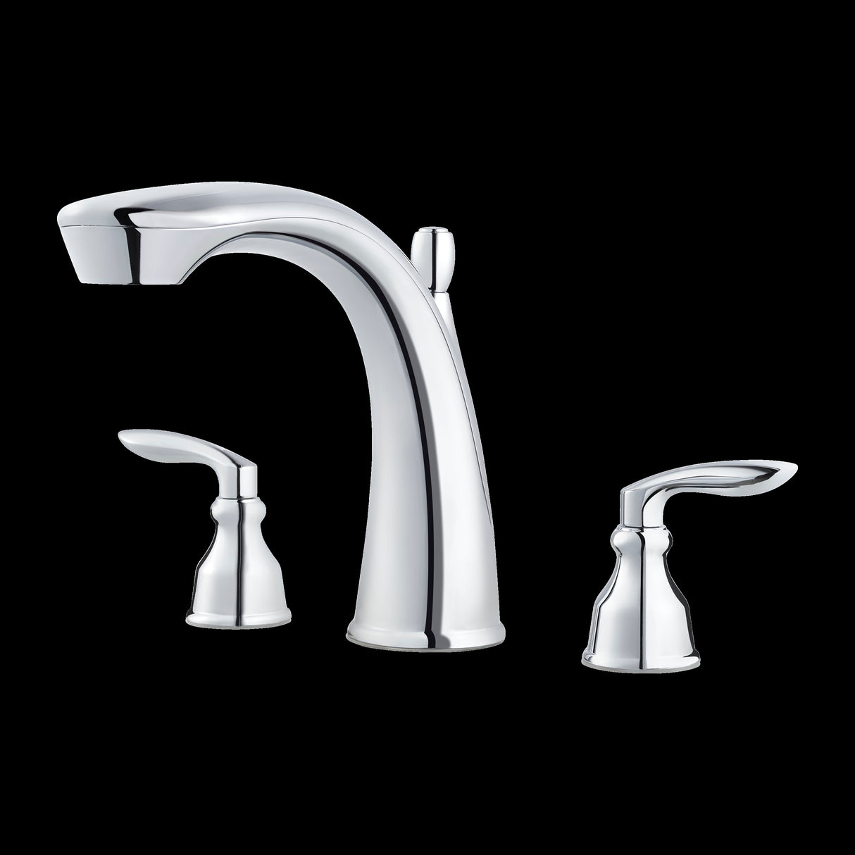 Avalon 2-Handle Roman Tub Trim in Polished Chrome