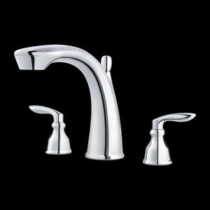 Avalon 2-Handle Roman Tub Trim in Polished Chrome
