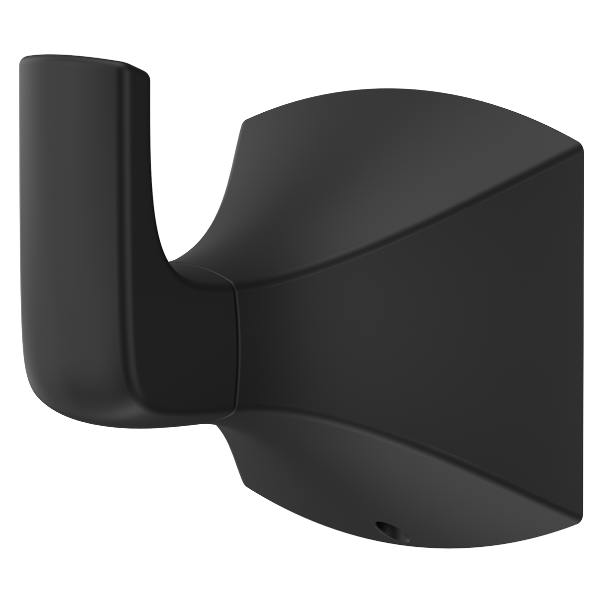Soft Square Robe Hook In Matte Black