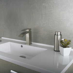 DAX Brass Single Handle Waterfall Bathroom Faucet, Brushed Nickel DAX-6690A-BN