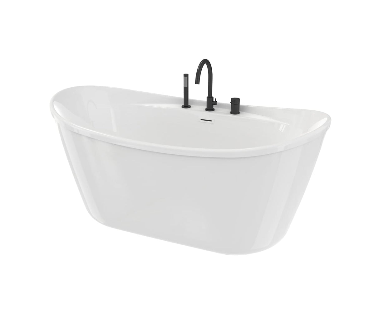 MAAX 10045541-340 Keros Deckmounted Tub Faucet with Handshower in Matte Black
