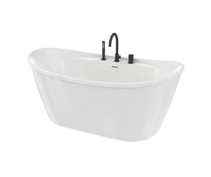 MAAX 10045541-340 Keros Deckmounted Tub Faucet with Handshower in Matte Black