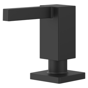 Square Modern Kitchen Soap Dispenser in Spot Defense Matte Black