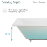 Voltaire 66 "x 36" Reversible Drain Drop-In Bathtub