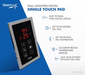 Indulgence Touch Panel Control Kit in Brushed Nickel INTPKBN