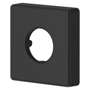 Modern Square Shower Arm Flange in Matte Black