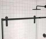 MAAX 137680-900-340-000 Outback 43 ¼ - 46 ½ x 70 ½ in. 8mm Sliding Shower Door for Alcove Installation with Clear glass in Matte Black