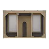 Breckenridge 36" Single Vanity, Whitewashed Oak, w/ 3 CM Siberian Silestone Top