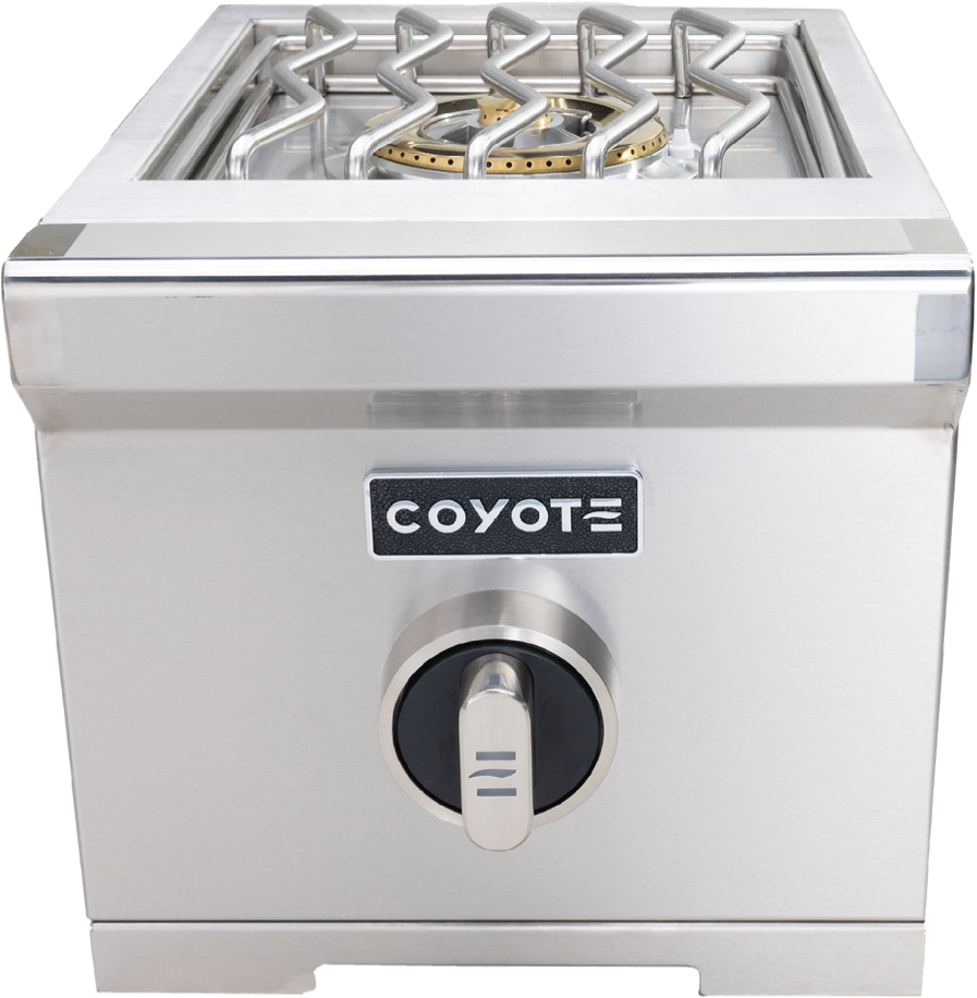 Coyote C3SBNG 12" Single Side Burner, Natural Gas, Stainless Steel