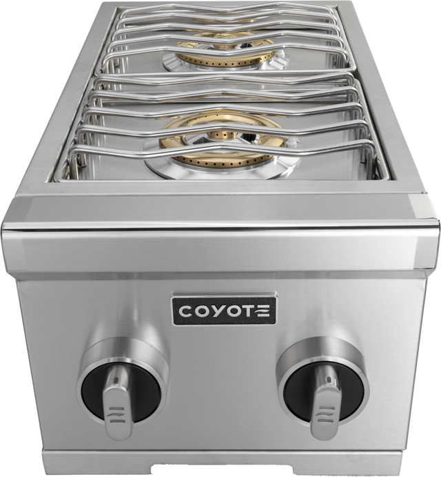 Coyote C3DBLP 12" Double Side Burner, Liquid Propane, Stainless Steel