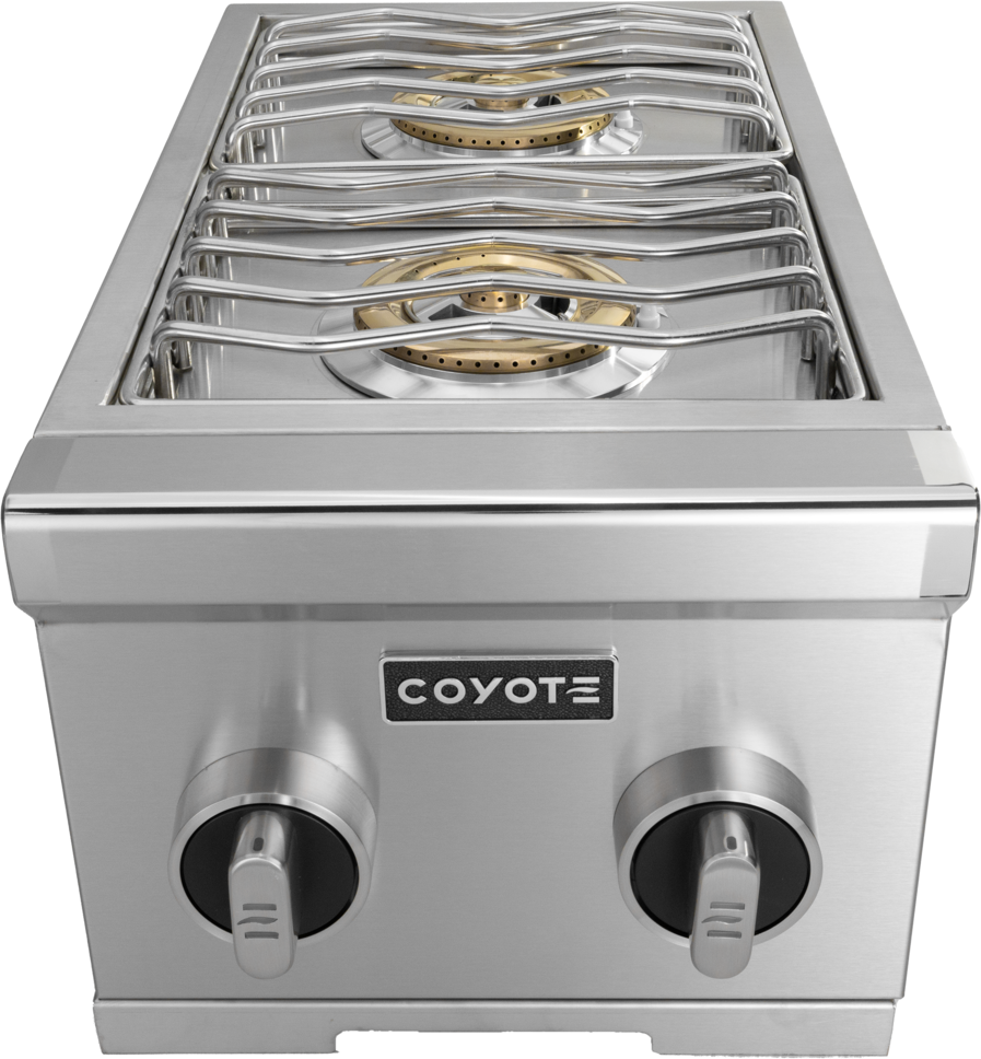 Coyote C3DBNG 12" Double Side Burner, Natural Gas, Stainless Steel