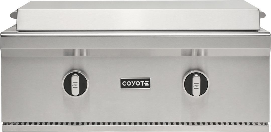 Coyote C3FTG30LP 30" Built-In Flat Top Grill, Liquid Propane, Stainless Steel