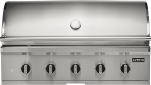 Coyote C3CL42NG 42" CL-Series Built-In Gas Grill, 5 Burners, Natural Gas, Stainless Steel