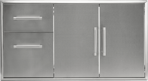 Coyote C3-CD2DC31 Combo Drawer 31" - 2 Drawer Cabinet and Single Door, Stainless Steel - image 2