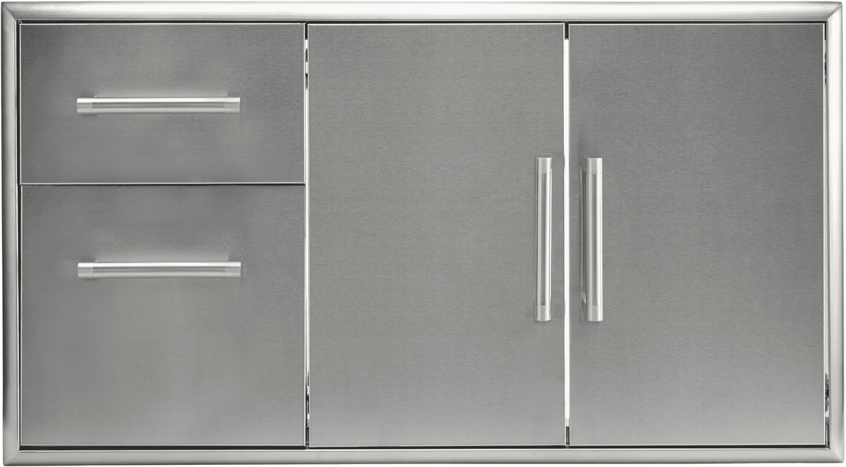 Coyote C3-DPC31 Dry Pantry 31" - 2 Drawer Cabinet and Single Door, Stainless Steel - image 2