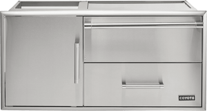 Coyote C3-CDWD Combo Drawer - Warming Drawer, Storage Drawer, Single Access Door, Stainless Steel