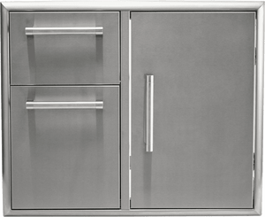 Coyote C3-CD2DC36 Combo Drawer 36" - 2 Drawer Cabinet and Single Door, Stainless Steel - image 3