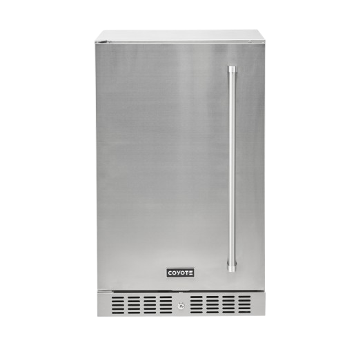 Coyote C121R-S-L 21" Outdoor Refrigerator, Left Hinge, Stainless Steel