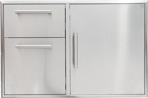 Coyote C3-CD2DC36 Combo Drawer 36" - 2 Drawer Cabinet and Single Door, Stainless Steel