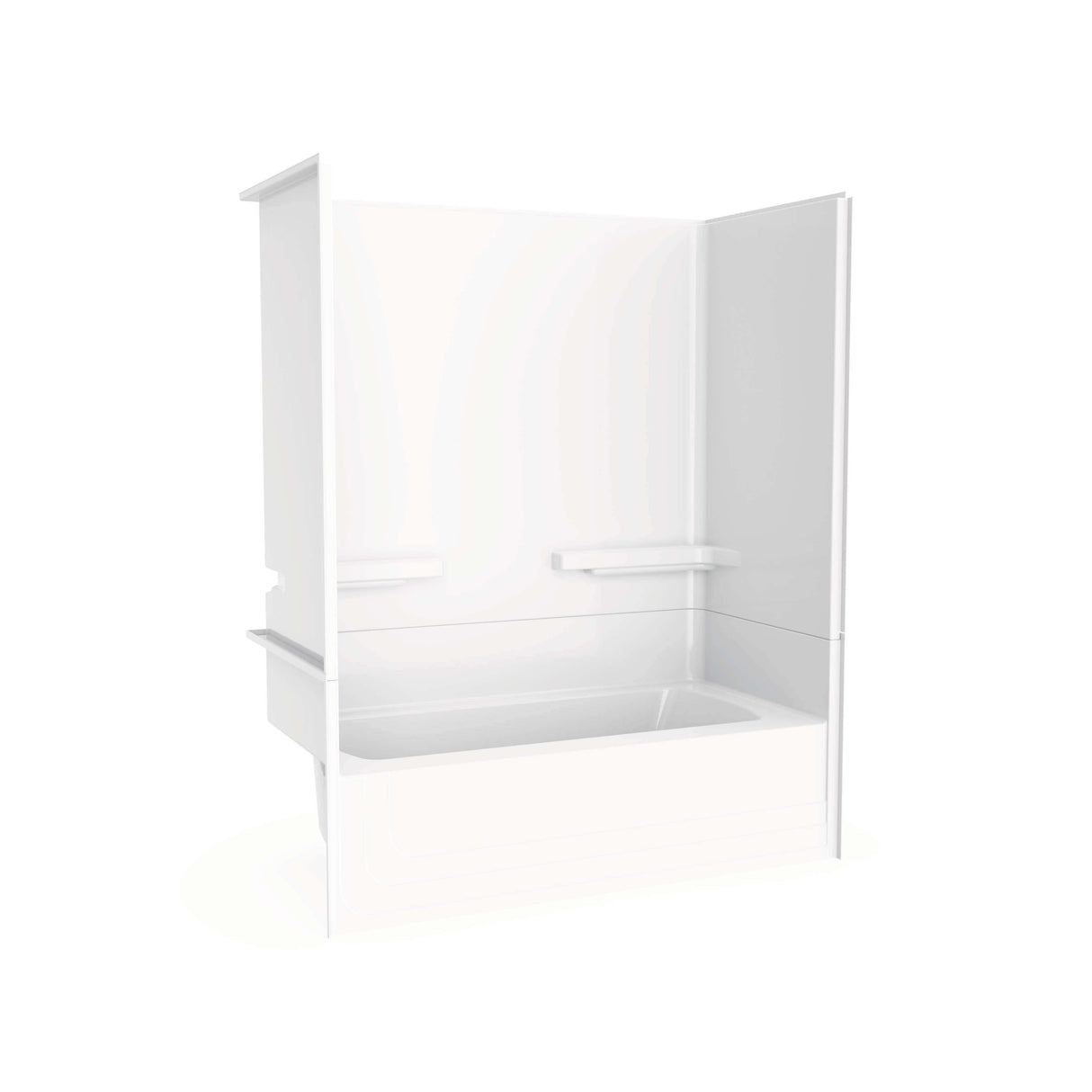 MAAX 101175-000-002-001 Monaco 60 x 31 AcrylX Alcove Left-Hand Drain Two-Piece Tub Shower in White