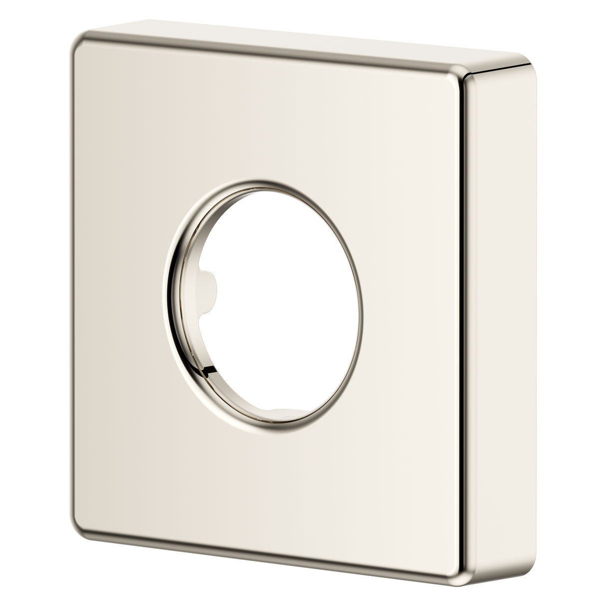 Modern Square Shower Arm Flange in Polished Nickel