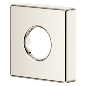 Modern Square Shower Arm Flange in Polished Nickel
