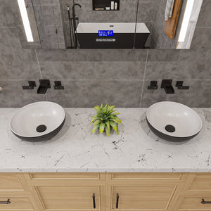 Black Matte Pop Up Drain with Overflow