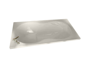 MAAX 100073-094-007 Melodie 66 x 33 Acrylic Alcove Center Drain Combined Hydromax & Aerofeel Bathtub in Biscuit