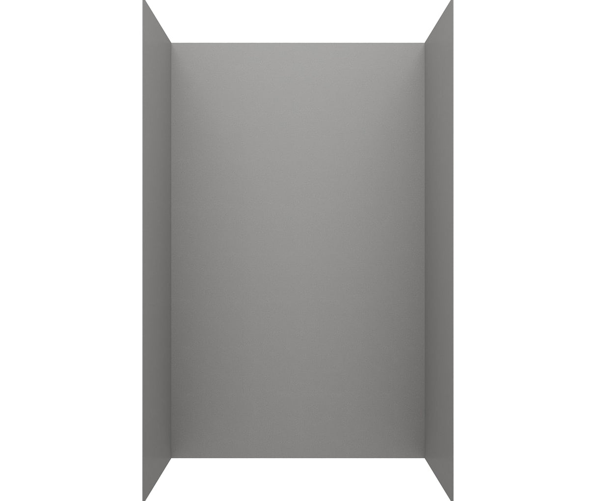 Swanstone SMMK96-3636 36 x 36 x 96 Swanstone Smooth Glue up Shower Wall Kit in Ash Gray SMMK963636.203