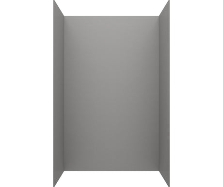 Swanstone SMMK96-3650 36 x 50 x 96 Swanstone Smooth Glue up Shower Wall Kit in Ash Gray SMMK963650.203