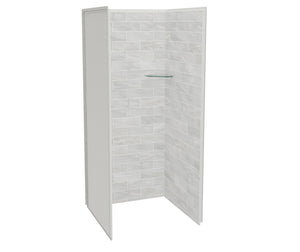 MAAX 107479-312-504 Utile 3636 Composite Direct-to-Stud Three-Piece Alcove Shower Wall Kit in Organik Permafrost